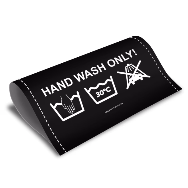 Car tag - hand wash only - tag your car