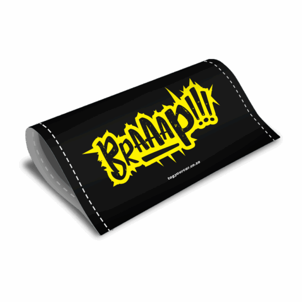 Tag Your Car - Sharp Braap tag - car tag