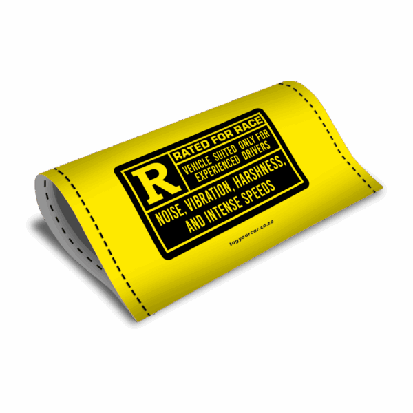 Tag Your Car - Rated for Race - car tag